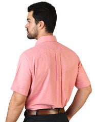 CAMISA MANGA CORTA OXFORD INGLES CORAL