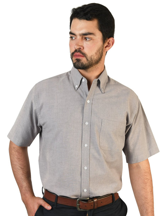 CAMISA MANGA CORTA OXFORD INGLES NEGRO