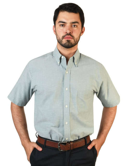 CAMISA MANGA CORTA OXFORD INGLES PASTO