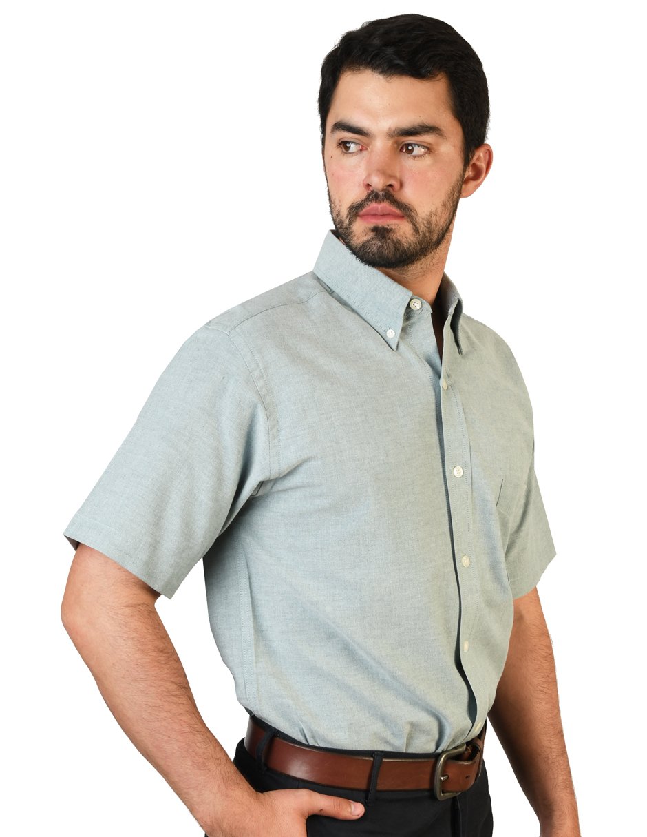 CAMISA MANGA CORTA OXFORD INGLES PASTO