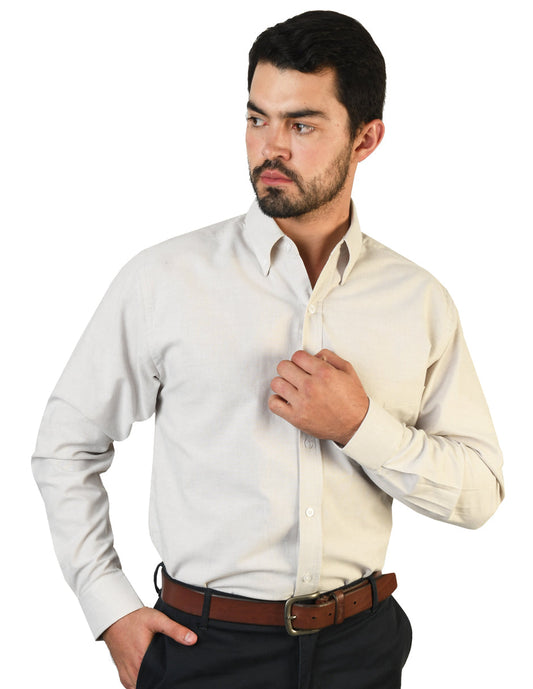 Camisa Oxford Ingles Beige