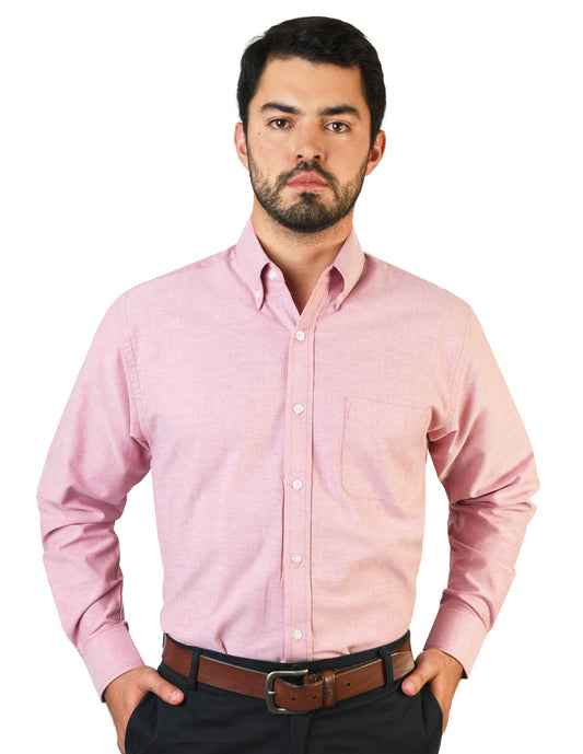 Camisa Oxford Ingles Ladrillo