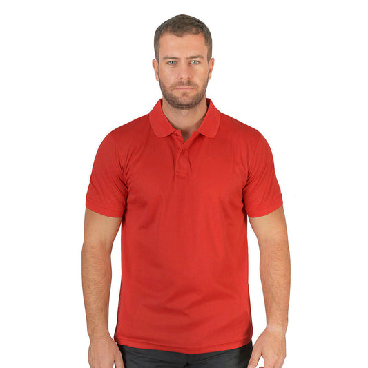 Polo Playera Polo Caballero Dry Fit Rojo A1770
