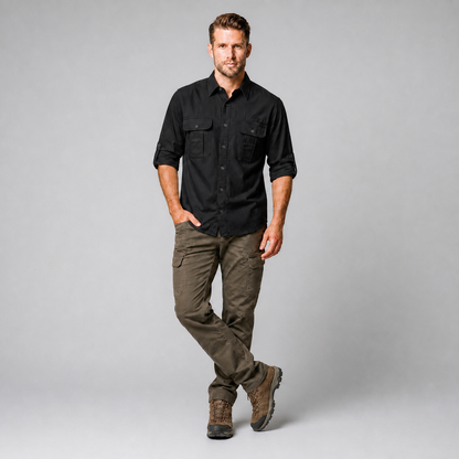 Camisa Outdoors Explore Negro A2695