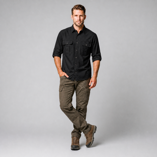 Camisa Outdoors Explore Negro A2695