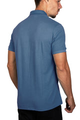 Playera Polo Azul Acero