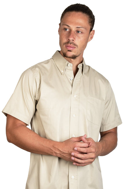 CAMISA MANGA CORTA LISA GABARDINA ARENA 