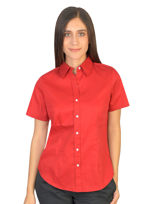 Blusa Venecia Rojo Manga Corta
