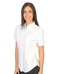 Blusa Oxford Pin Point Blanco
