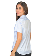 Blusa Oxford Pin Point Cielo