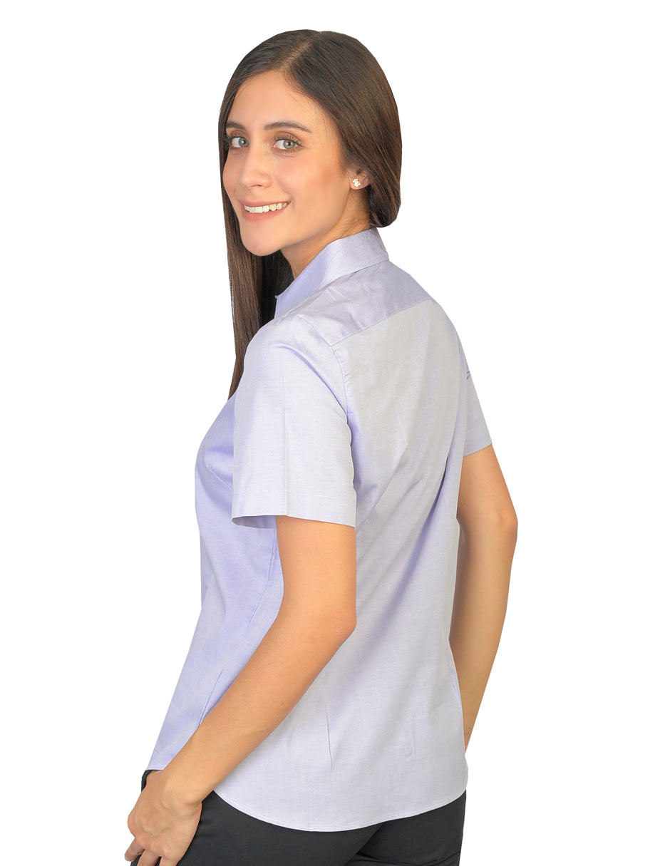 Blusa Oxford Pin Point Lila