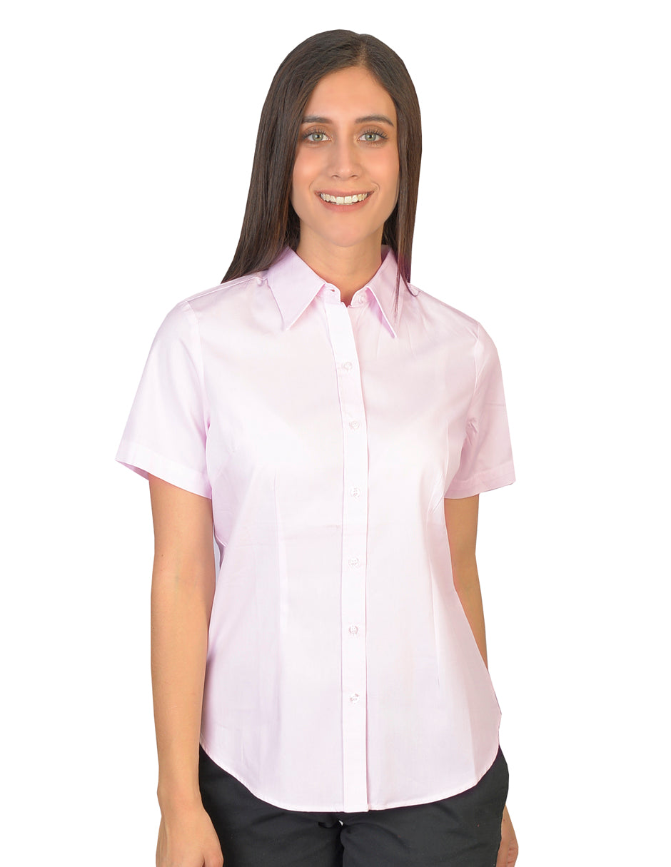 Blusa Oxford Pin Point Rosa