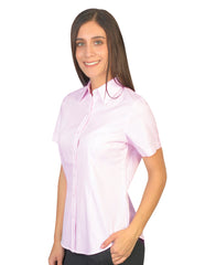 Blusa Oxford Pin Point Rosa