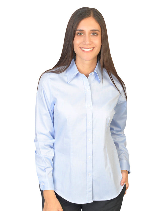 Blusa Oxford Pin Point Cielo