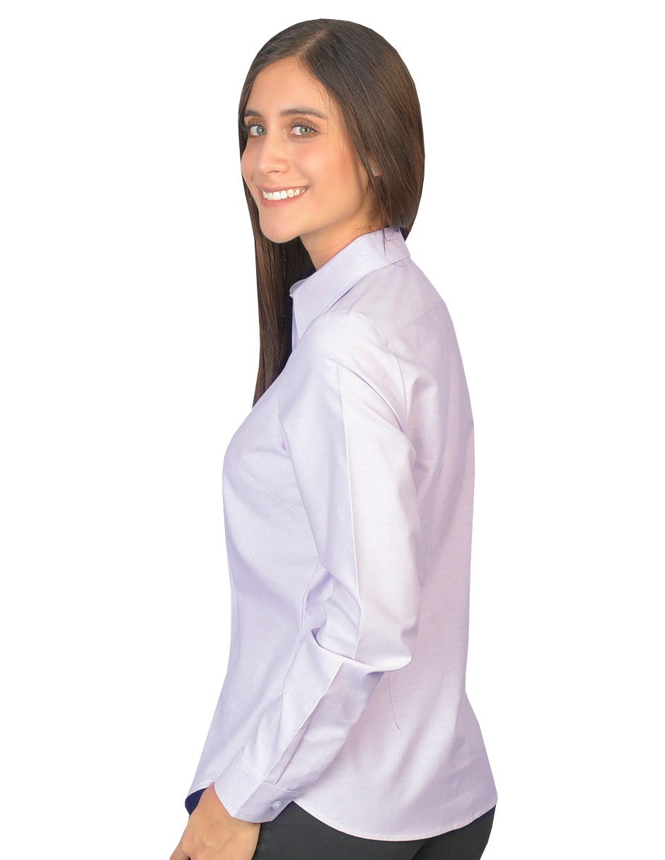Blusa Oxford Pin Point Lila