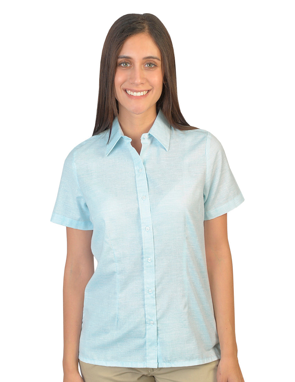 Blusa Lino Cancun Turquesa B0160