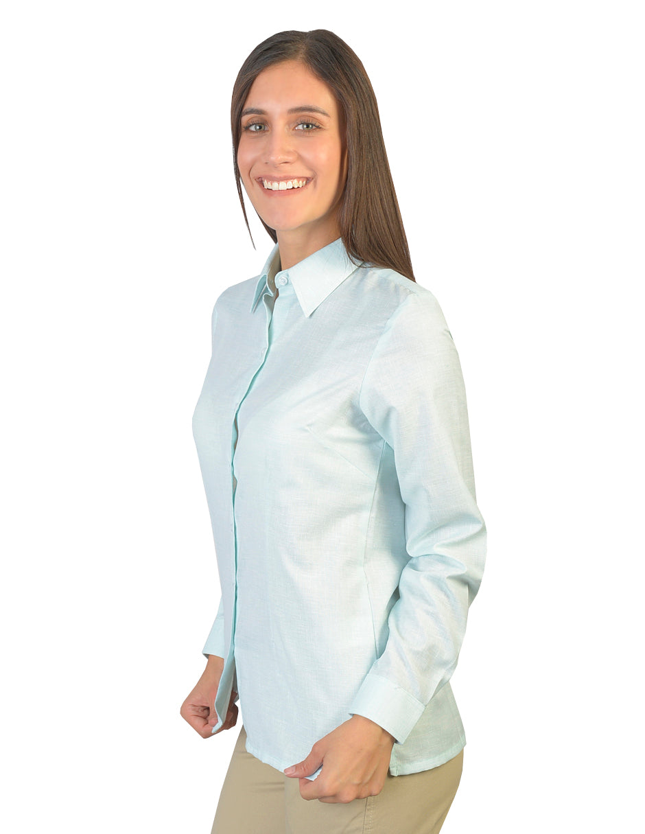 Blusa Lino Cancun Turquesa B0165