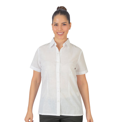 Blusa Lino Uniforme Blanco B0170