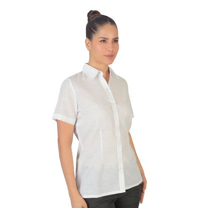 Blusa Lino Uniforme Blanco B0170