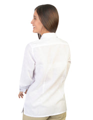 Blusa Lino Uniforme Blanco B0175
