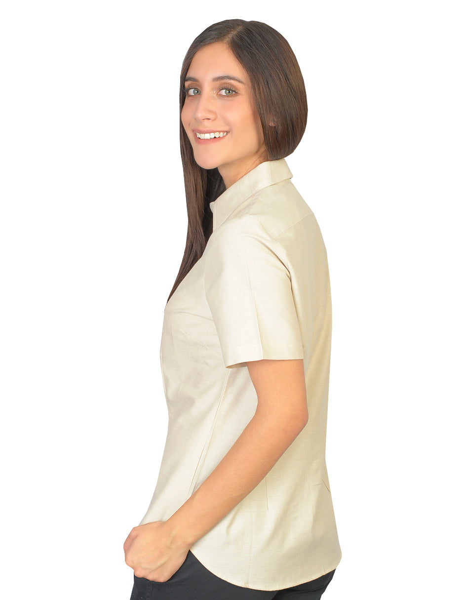 Blusa Oxford Ingles Beige