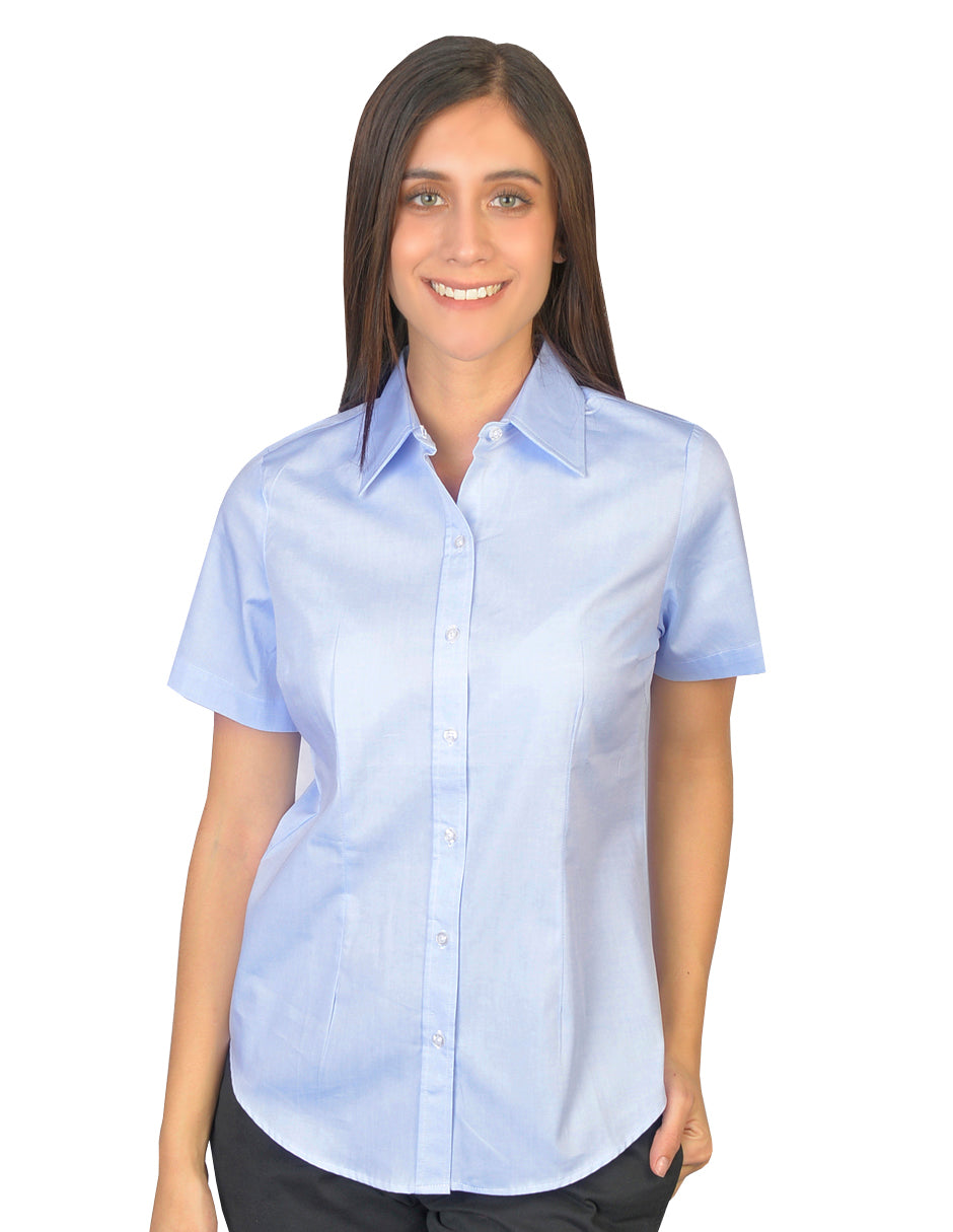 Blusa Oxford Ingles Cielo