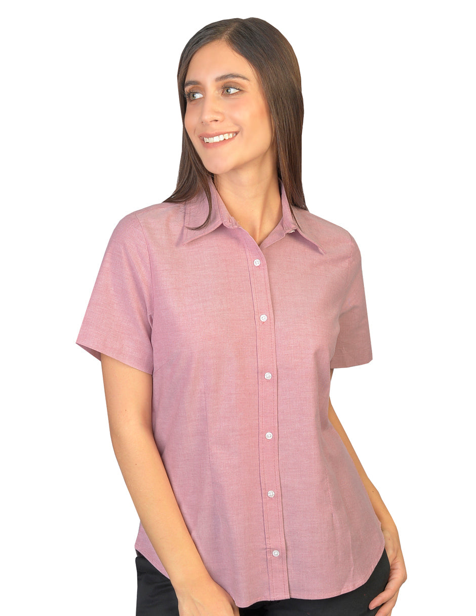 Blusa Oxford Ingles Ladrillo