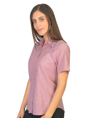 Blusa Oxford Ingles Ladrillo