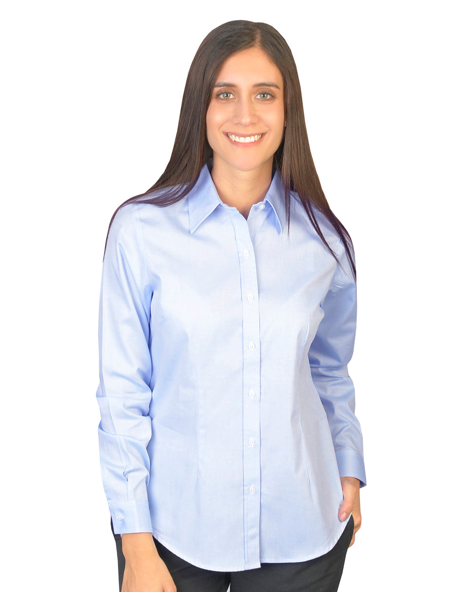 Blusa Oxford Ingles Cielo
