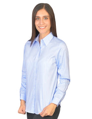 Blusa Oxford Ingles Cielo