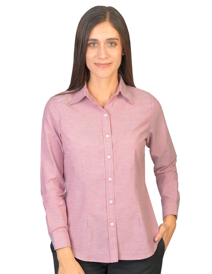 Blusa Oxford Ingles Ladrillo