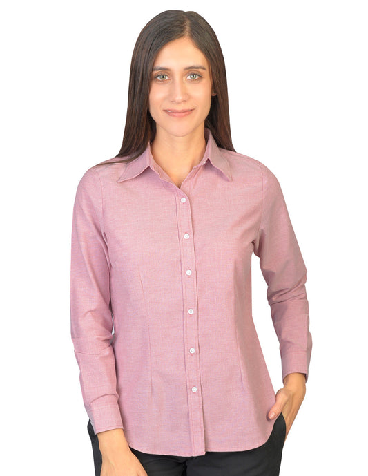 Blusa Oxford Ingles Ladrillo