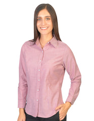 Blusa Oxford Ingles Ladrillo