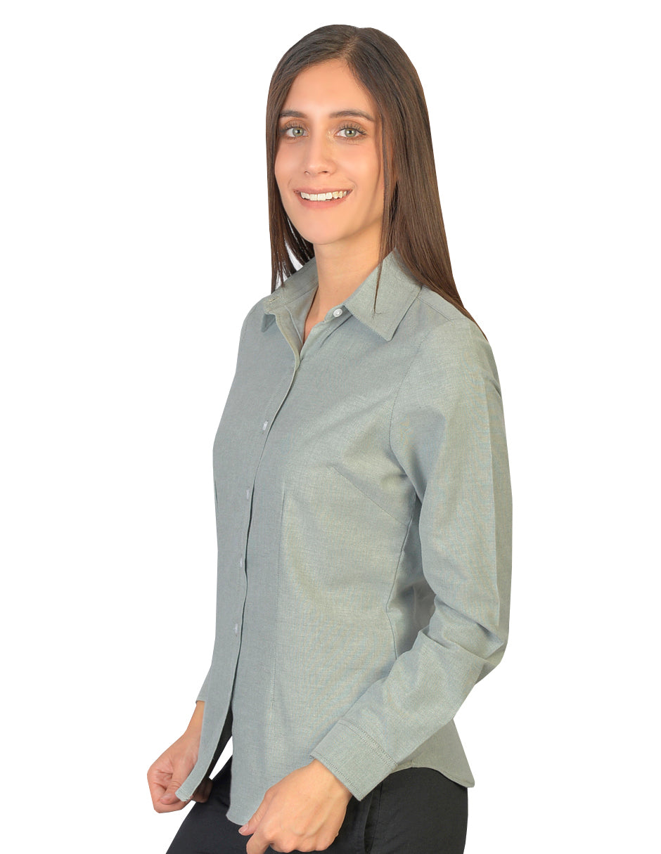 Blusa Oxford Ingles Pasto