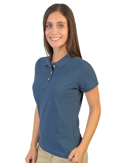 Playera Polo Azul Acero