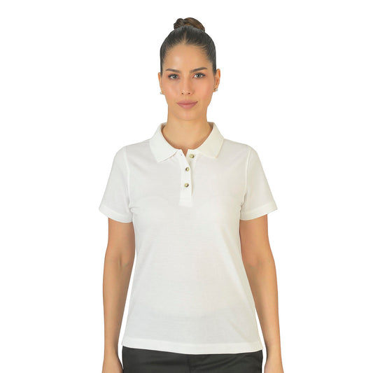 Playera Polo Basic Blanco B1660