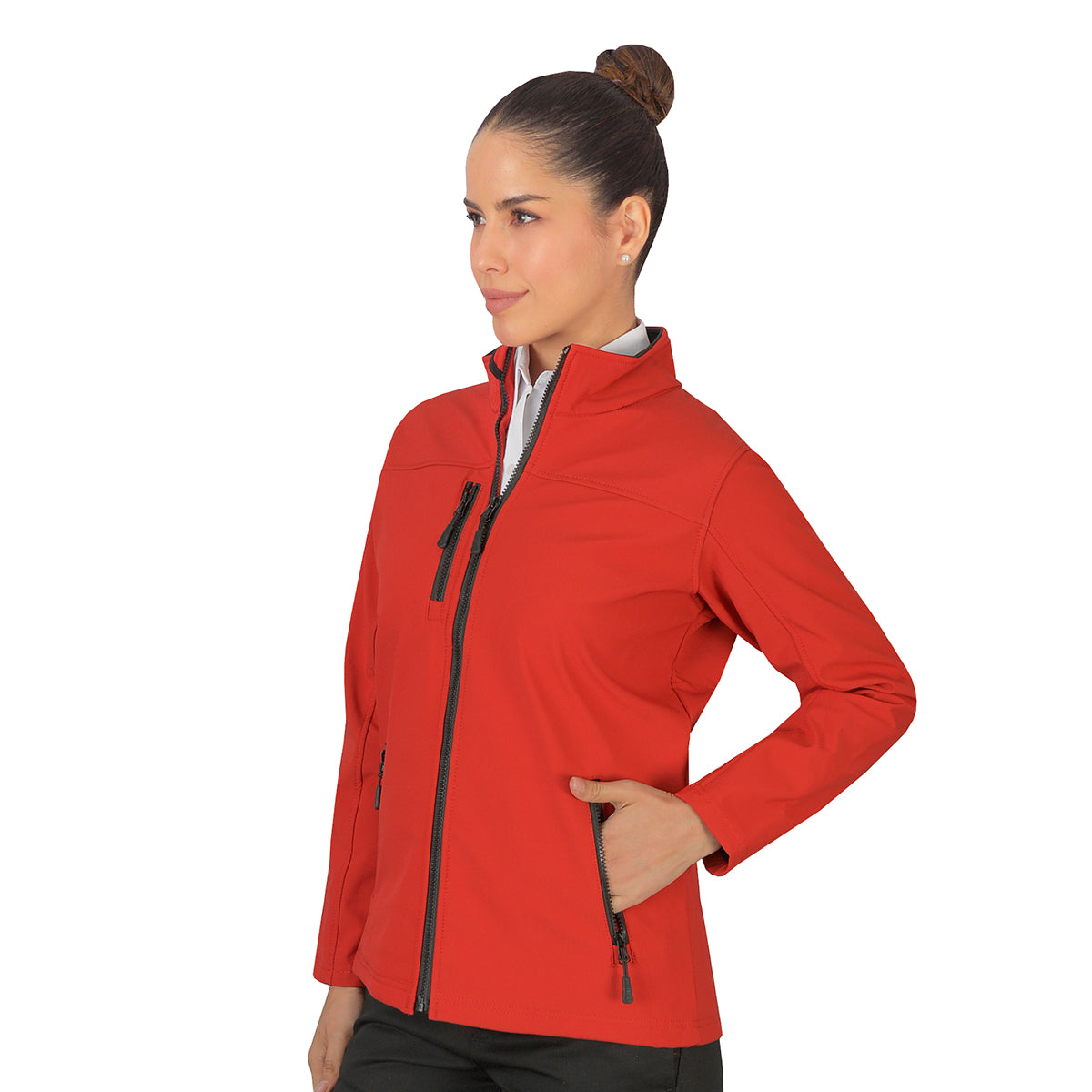 Chamarra Shell Rib Dama Rojo B1765