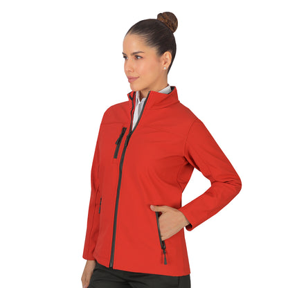 Chamarra Shell Rib Dama Rojo B1765