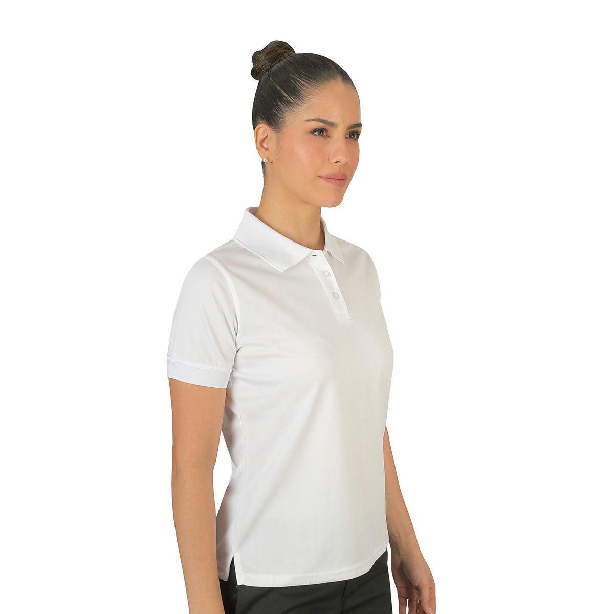 Polo Playera Polo Dry Fit Dama Blanco B1770
