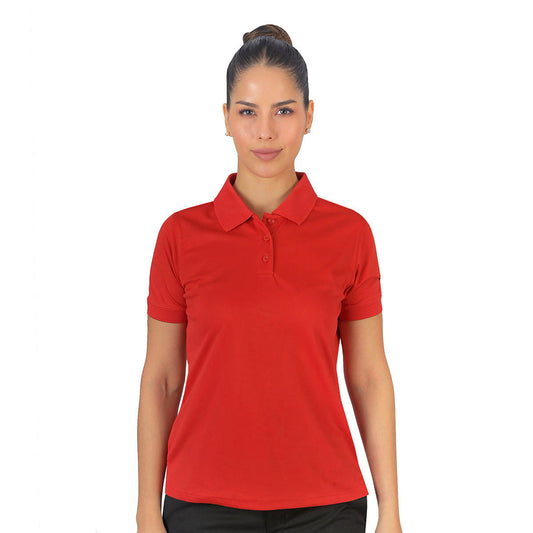 Polo Playera Polo Dry Fit Dama Rojo B1770