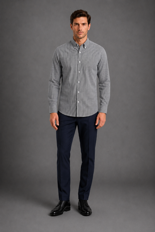 Camisa Basic 2307 Gris C2358