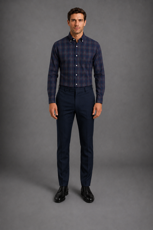 Camisa Scotland 3420 Marino C2366