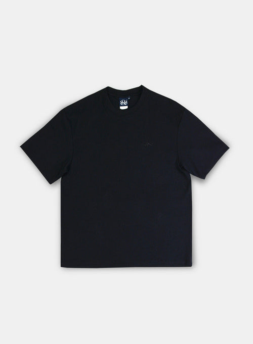 Playera Oversize Bordada Negro E0105