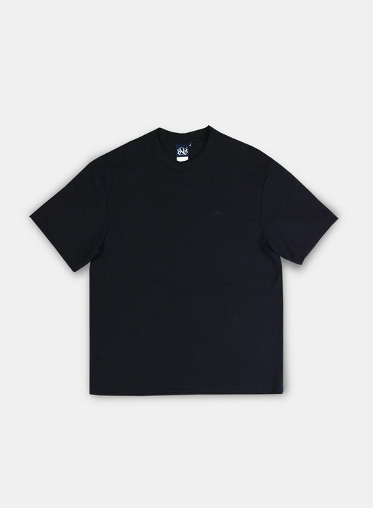 Playera Oversize Bordada Negro E0105