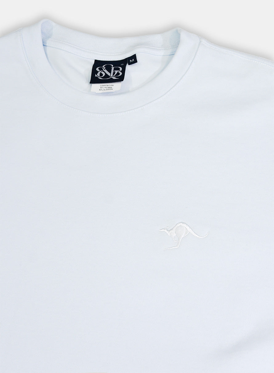 Playera Oversize Bordada Marfil E0105
