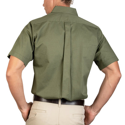 CAMISA MANGA CORTA LISA GABARDINA MILITAR 