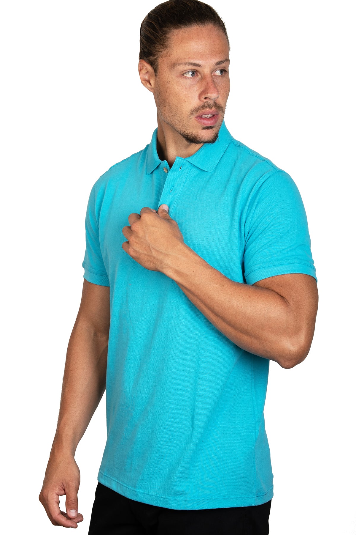 Playera polo turquesa sale