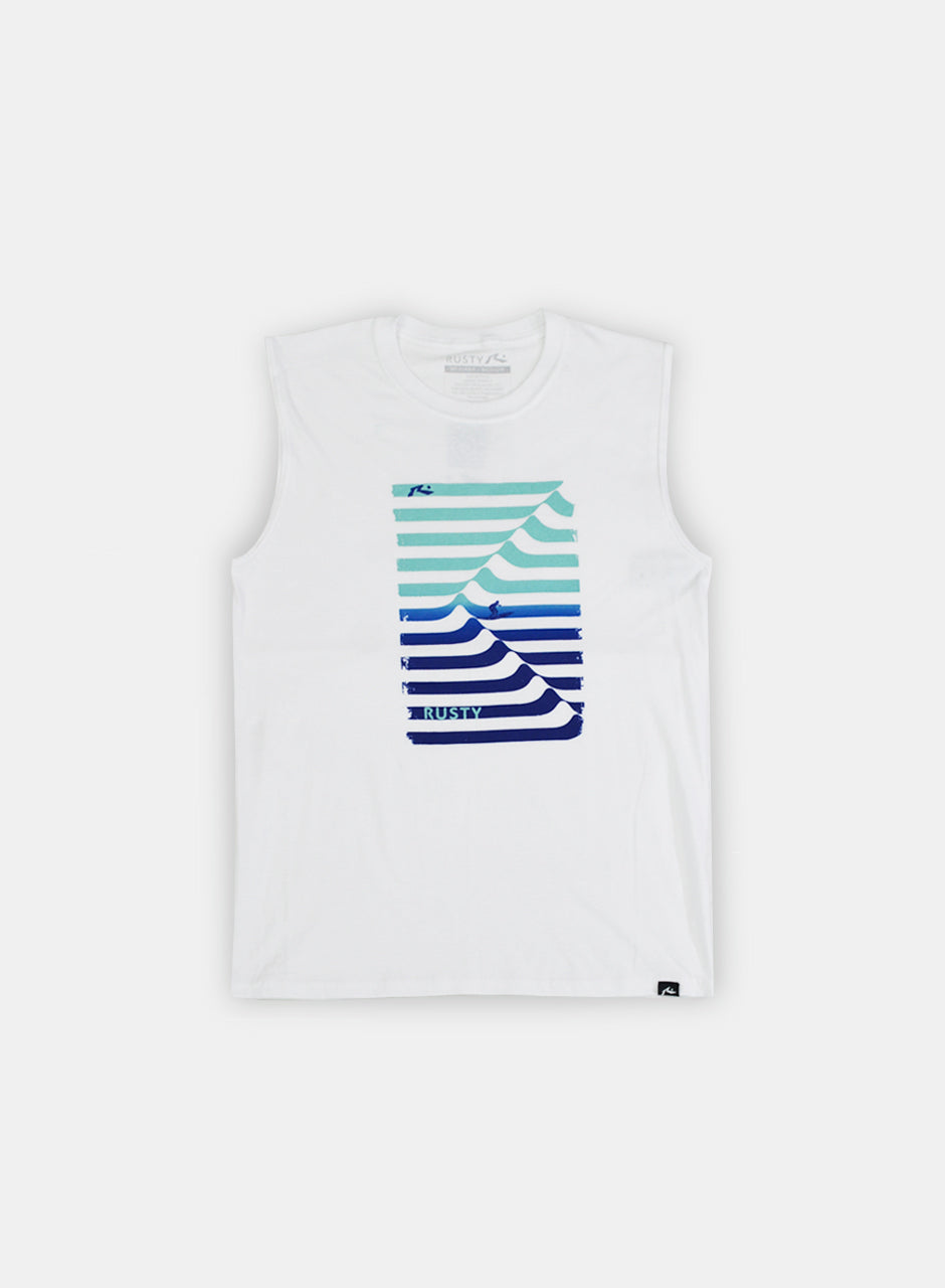 Playera Rusty Sin Mangas Blanco ZB450