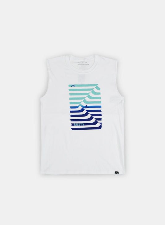 Playera Rusty Sin Mangas Blanco ZB450