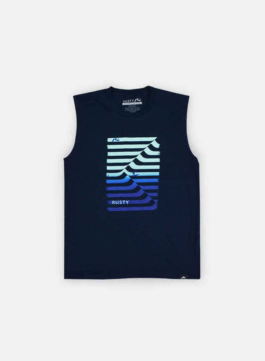 Playera Rusty Sin Mangas Marino ZB450